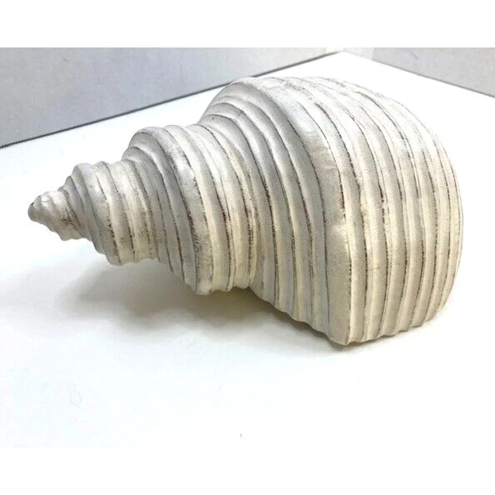 Conch Shell Décor Planter Bowl White 9